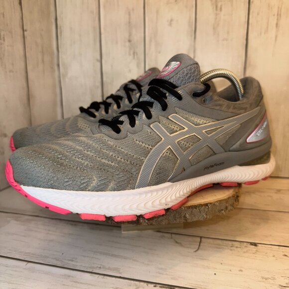 Asics Womens Gel Nimbus 22 1012A585 Gray Running Shoes Sneakers Size 10.5 - Picture 4 of 11